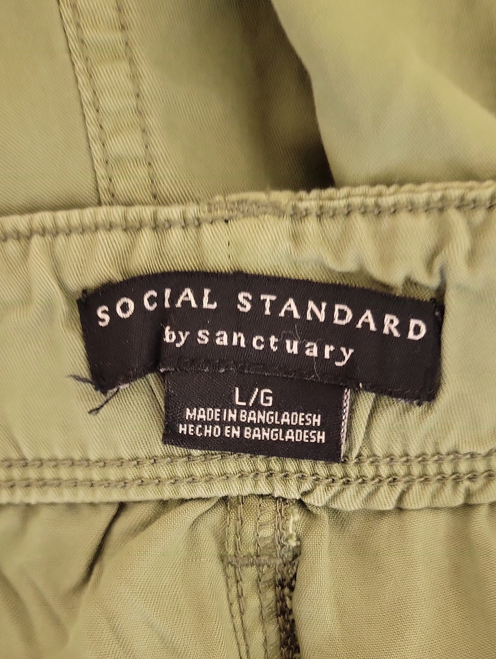 Sanctuary Light Olive High-Waist Utility Shorts Large New Summer Camping Casual - Picture 5 of 6